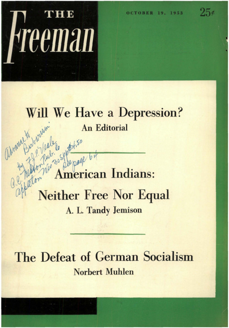 cover image October 1953 B